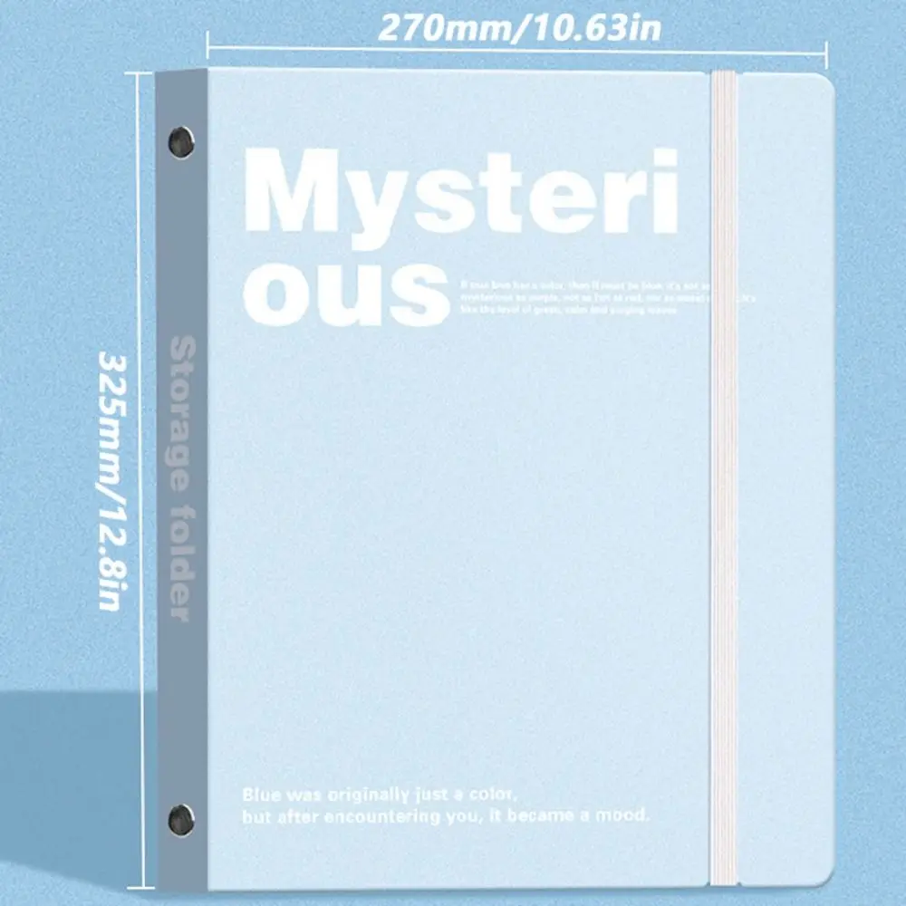 INS Style Loose Leaf A4 File Folder Transparent Detachable Exam Paper Storage Bag Students Stationery File Bag School Office