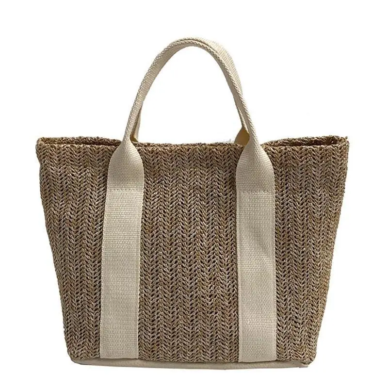 New 2026 Handwoven Straw Shoulder Crossbody Bag Large Capacity Summer Women Bag Fresh Style Travel Vacation Beach Tote Bag