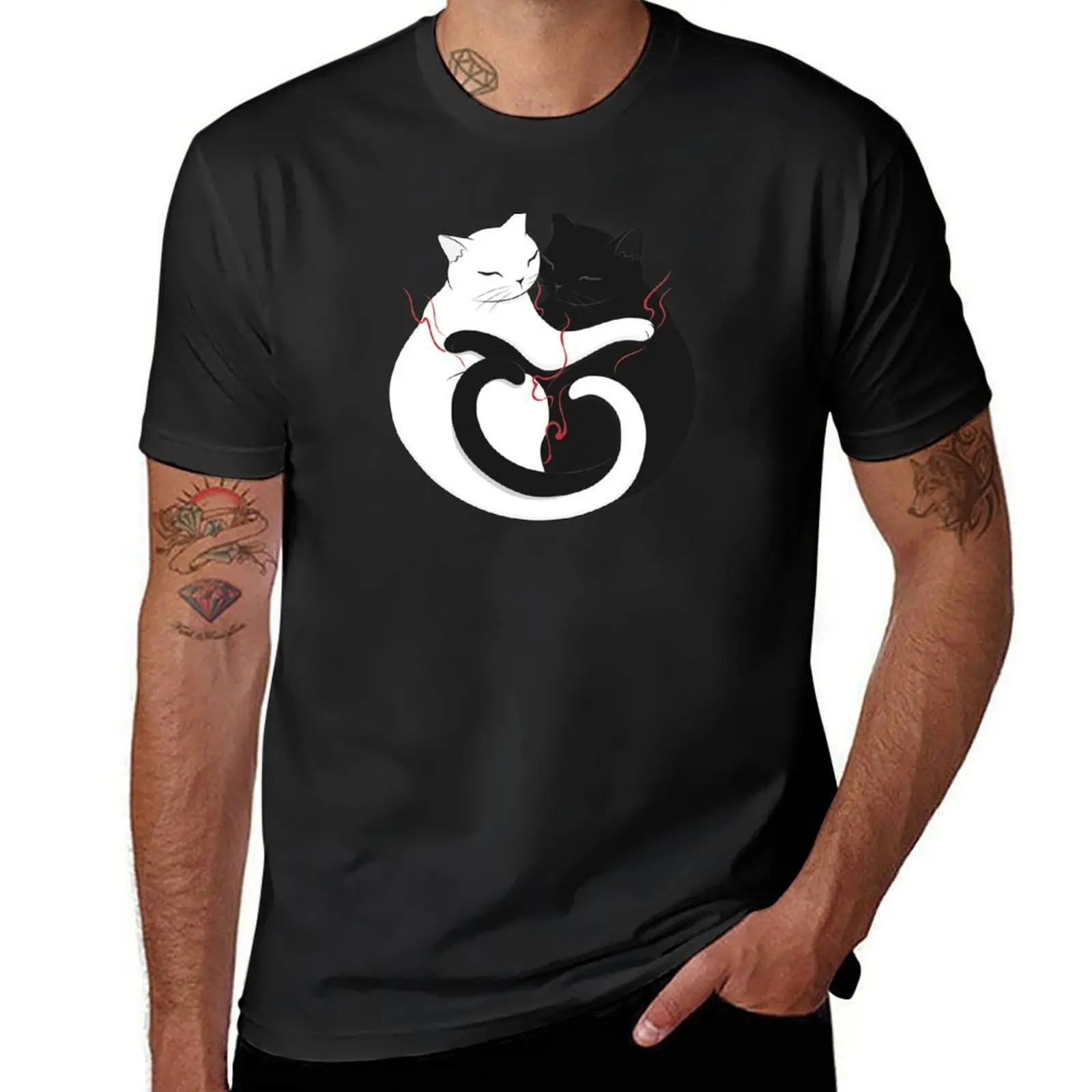 T-shirt Blazing Cat Love pour homme, t-shirt surdimensionné pour garçon, vintage, été, médicaments