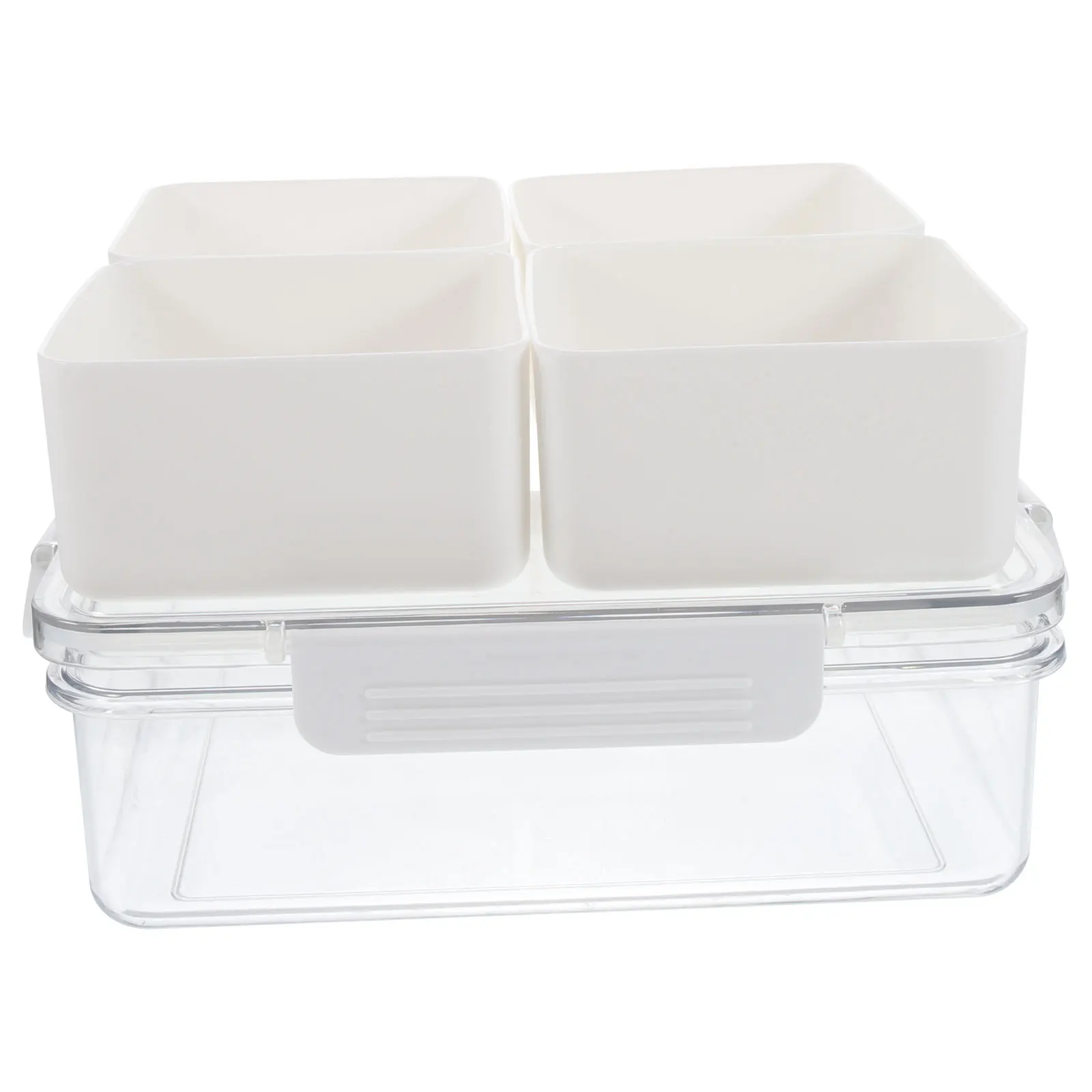 

Creative Compartment Snack Storage Box Transparent Dried Fruit Nut Container Lid Multiple Grid Candy Case Household Gift