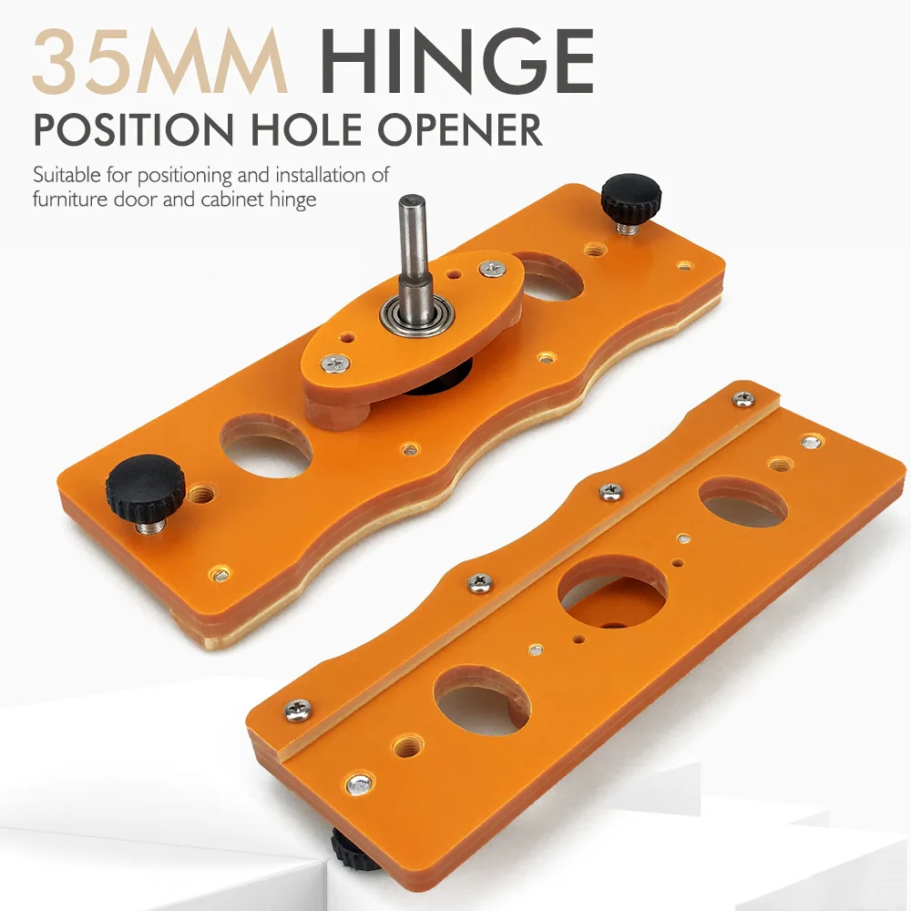 Bakelite Board, Woodworking 35mm Hinge Hole Opener, Cabinet Door Panel, Hinge Punch, Positioner, Hinge Drilling Tool