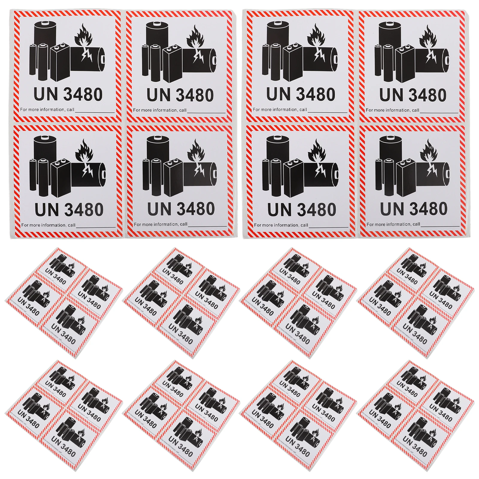 

100pcs Lithium Fire Safety Labels Waterproof Adhesive Stickers Handling Warning Transport Compliance Labeling