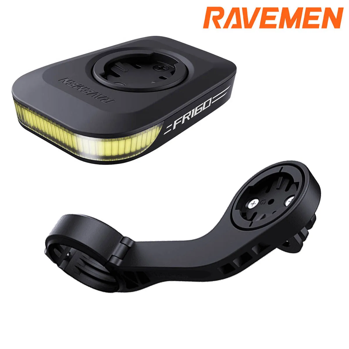 ravemen-fr160-aom05-for-garmin-gps-bike-front-light-rechargeable-daytime-visibility-headlight-handlebar-mount-bracket-safety