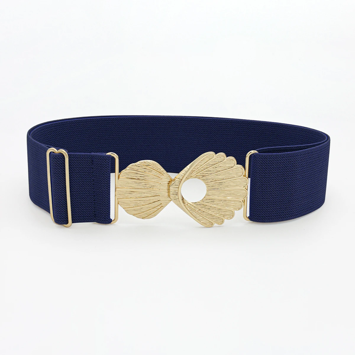 Plus Size Black Navy Blue Lilac Elastic Waist Belt For Women 2