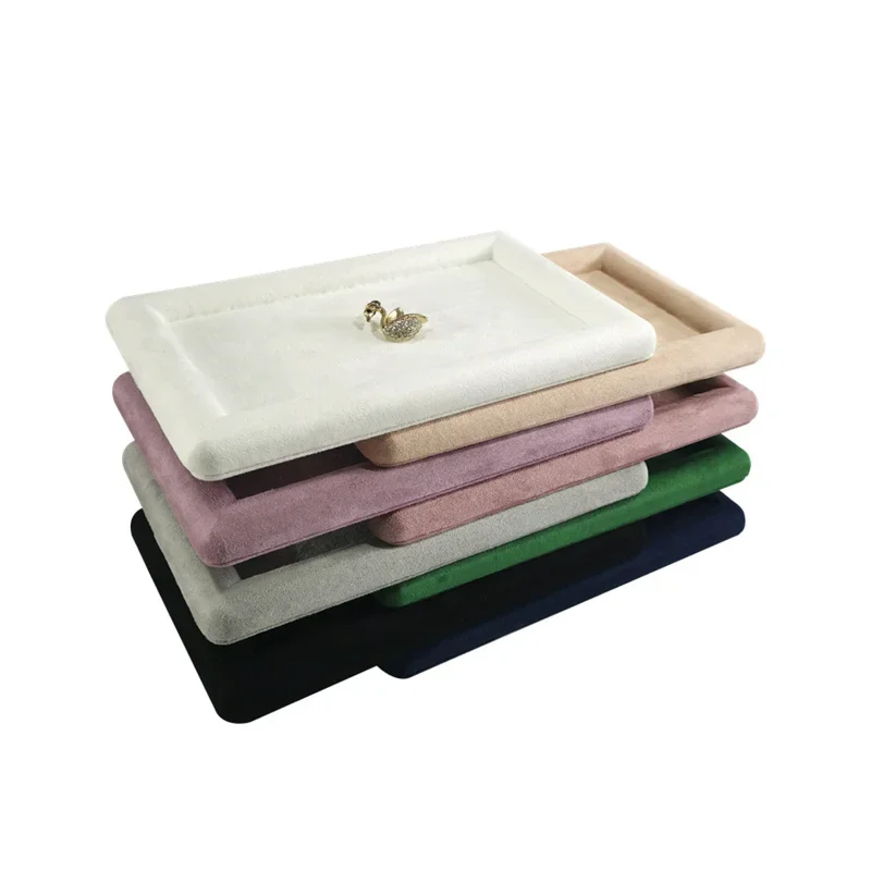 

Color High Quality Empty Tray Earrings Ring Necklace Storage Jewelry Watch Storage Tray 12*12Cm And 12*20Cm