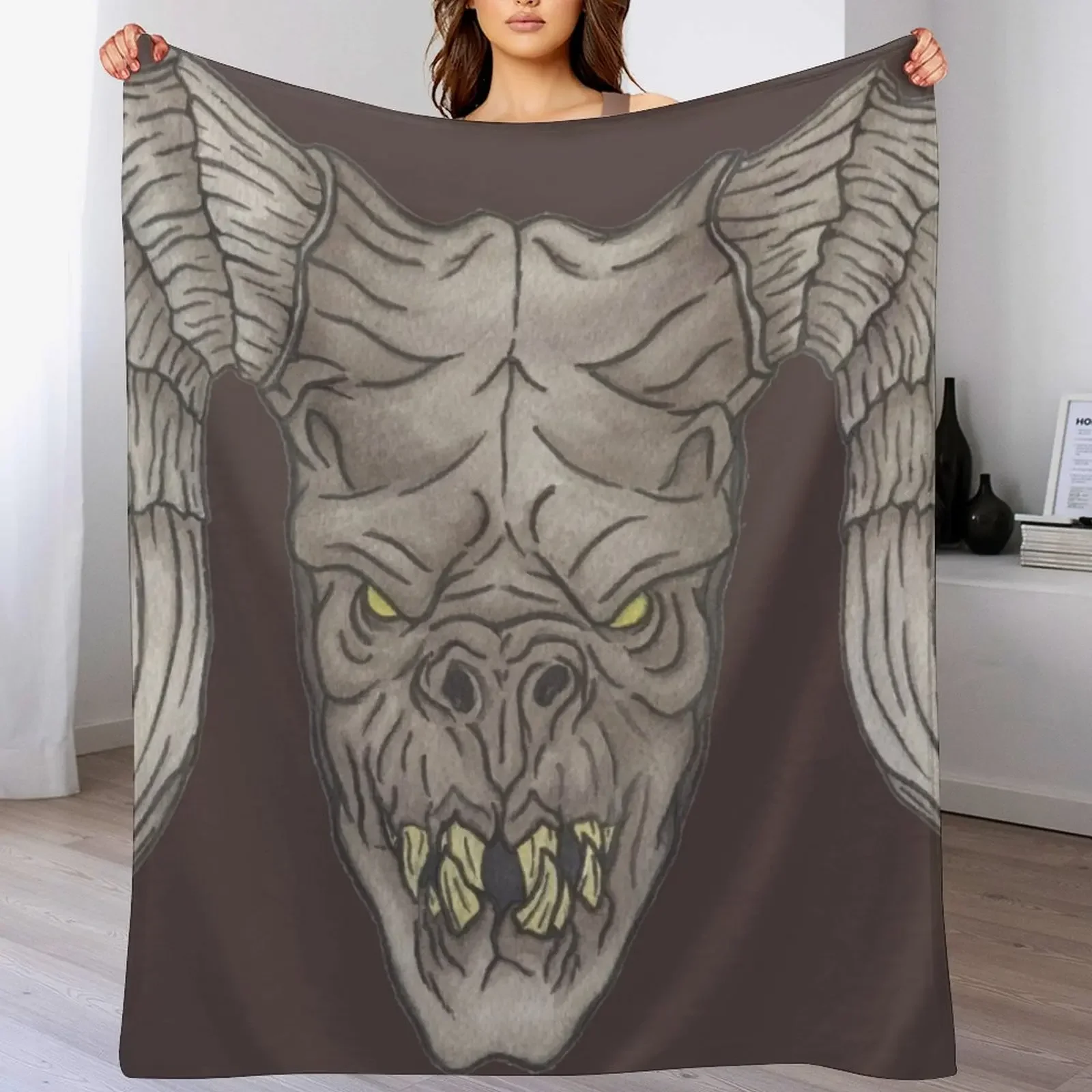 

Deathclaw Head. Throw Blanket Sofa Summer Beddings Furrys Warm Blankets