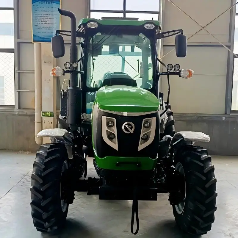 804 China 4X4 4WD Diesel 50HP 60HP 70HP 80HP 90HP Compact Mini Tractor for Farm Garden Agricultural Air-conditioned cab