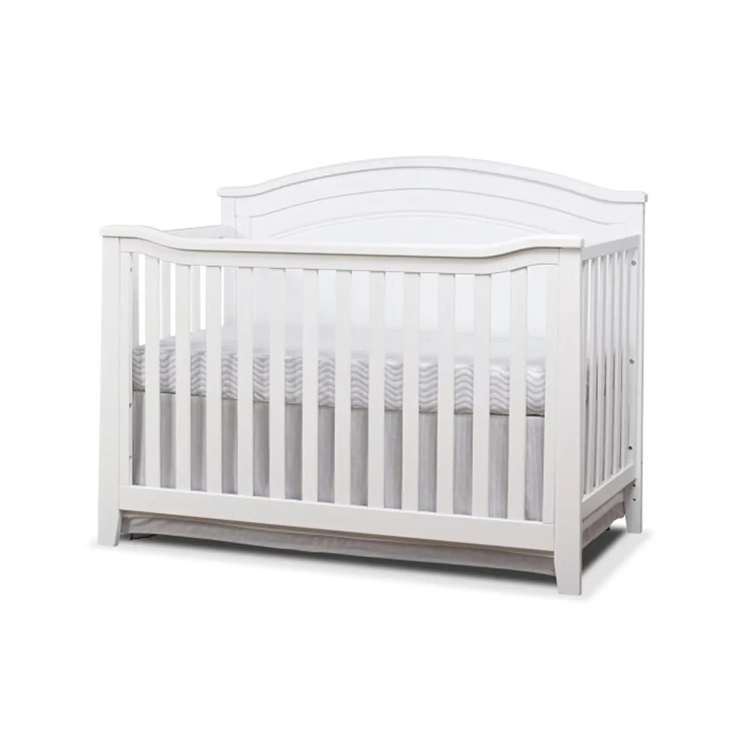 Classic 4-in-1 Convertible Crib, Made of Wood, Non-Toxic Finish, Wooden Baby Bed, Toddler Bed, Child’s Daybed and Full-Size Bed,