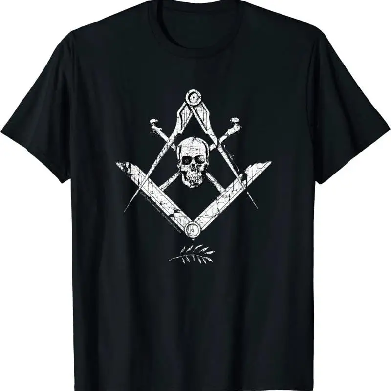 

New Limited Mens Memento Mori Freemason T Shirt Skull And Bones Masonic Xl