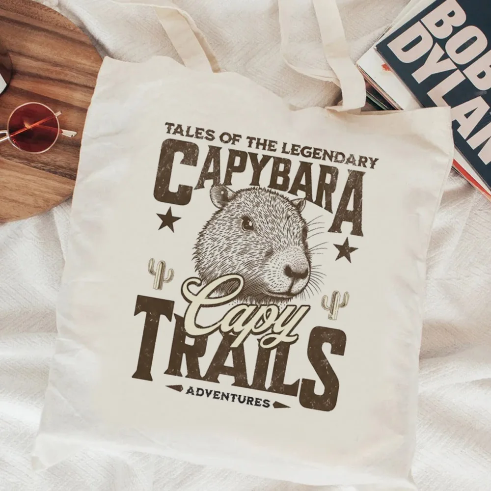 Capybara shopping bag reusable shopping bolsa bolsas de tela tote bag reusable bolsas ecologicas sacola string grab