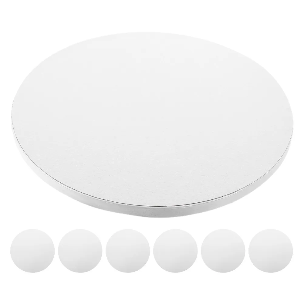 7Pcs 10 Inch Round Cake Boards Thick White Cardboard Greaseproof Cake Base Stable Display Wedding Birthday Decorating - view 3