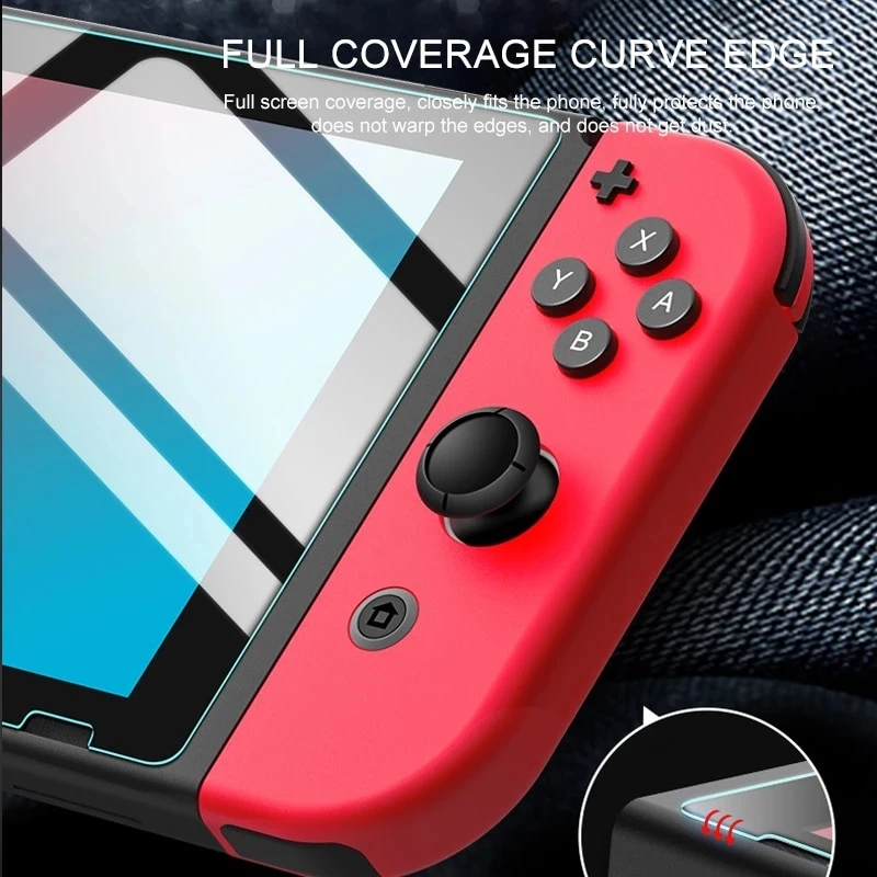 1/2/3 piezas Vidrio protector para Nintend Switch, protector de pantalla de cristal templado para Nintendos Switch Oled Lite NS Accesorios Película 3