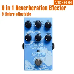 M-VAVA Mini-Universe Digital Reverb Pedal Analog Reverberation Guitar Pedal 9 Reverb Tones Pedal Pure for Electric Bass Music