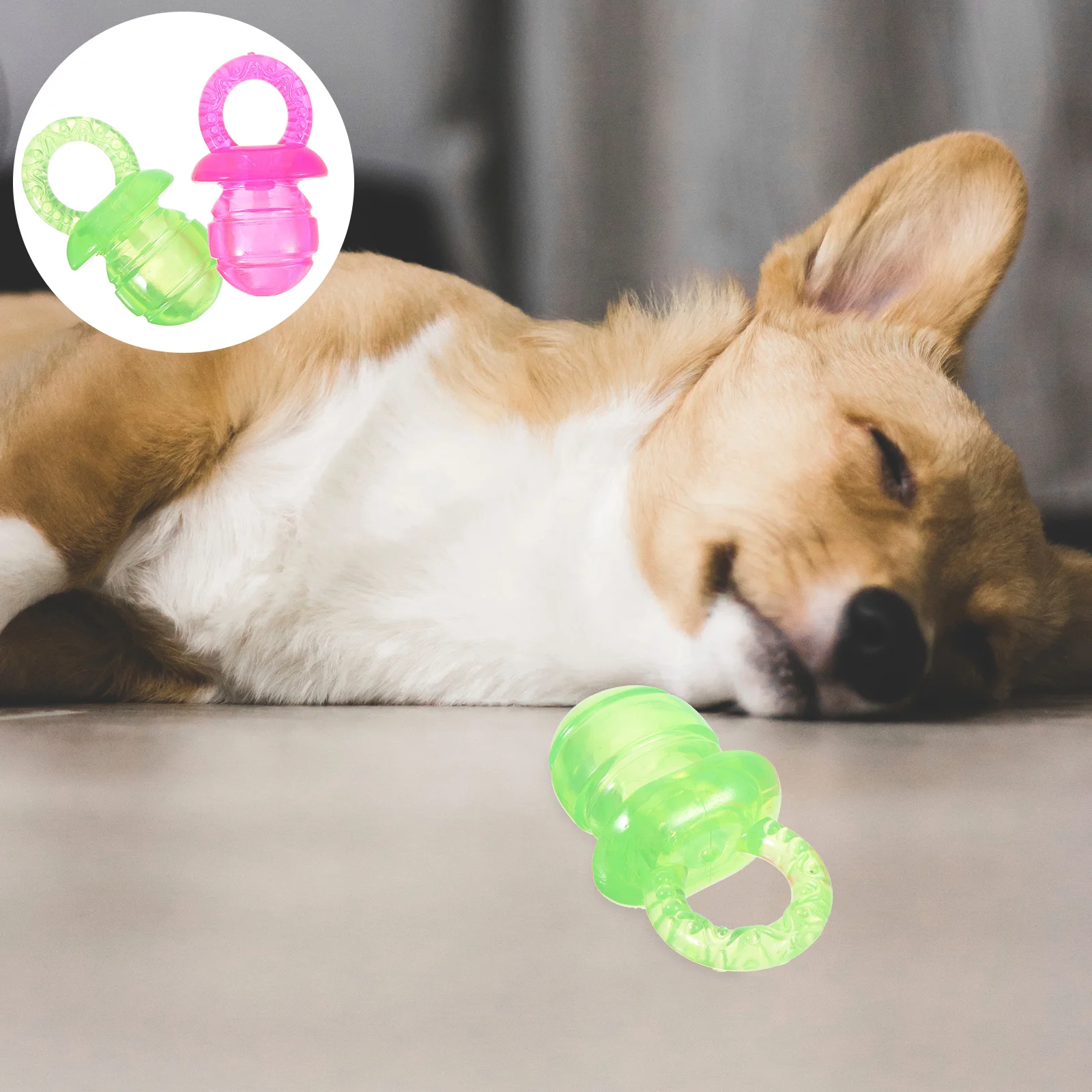 

2 Pcs Pet Dog Chew for Small Dogs Grinding Pacifier Teething Puppies