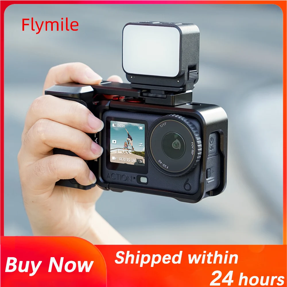 

Full Kit Handheld Grip for DJI Osmo Action 6, Xplorer Grip for Vlogging & Photography, Stable for Horizontal/Vertical Shooting