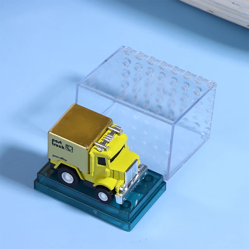 Random Mini Alloy Car Model Toy Simulation Engineering Car Model With Transparent Storage Box Pull Back Car Toys Children Gift