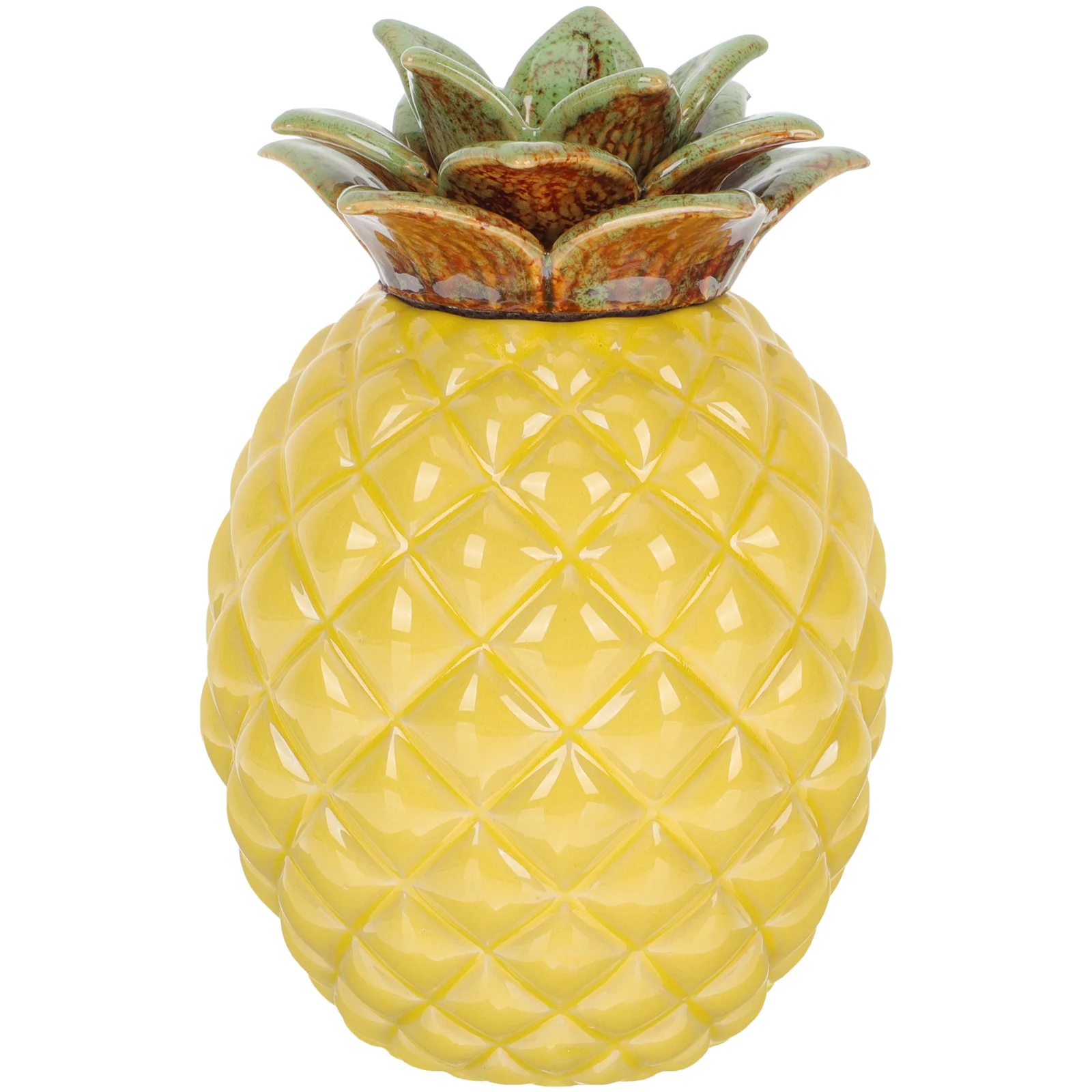 

Ceramic Pineapple Shape Tea Storage Jar Airtight Lid Home Decor Candy Container Tea Box Organizer Candy Jar with Lid