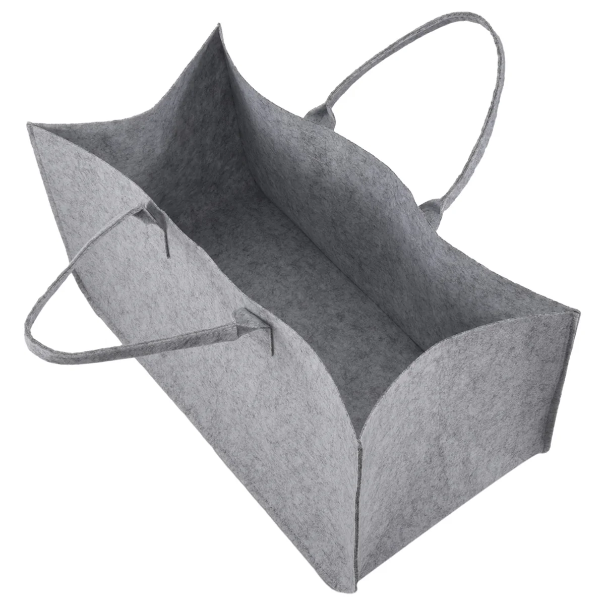 Felt Purse, Felt Storage Bag กระเป๋าช้อปปิ้งลําลองความจุขนาดใหญ่ - สีเทา