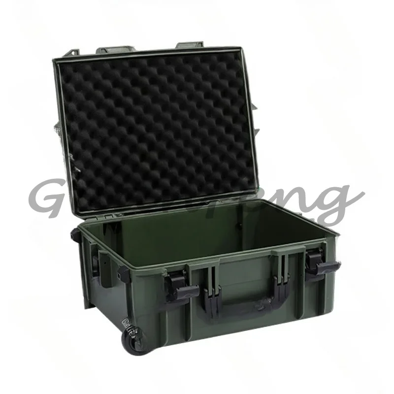 Military green camera hard case, waterproof device