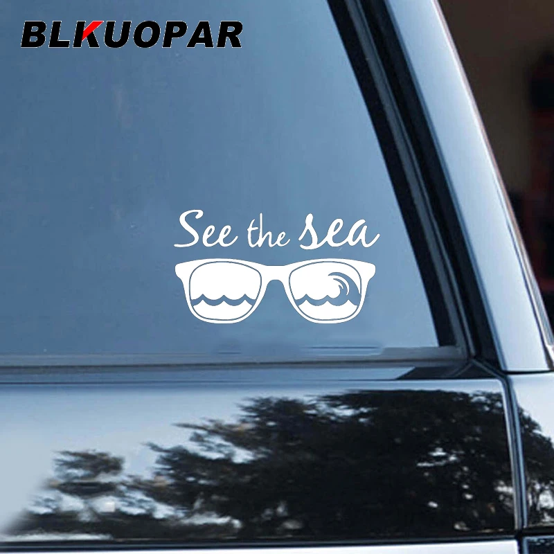 

BLKUOPAR See The Sea Glasses забавные автомобильные наклейки креативные виниловые милые наклейки для квадроцикла окклюзия царапины лобовое стекло шлем автомобильная этикетка
