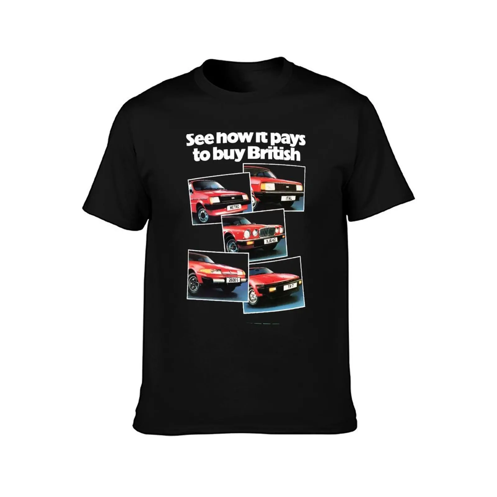 BRITISH LEYLAND BROCHURE T-Shirt Plus Size Street Style Tee T-Shirt