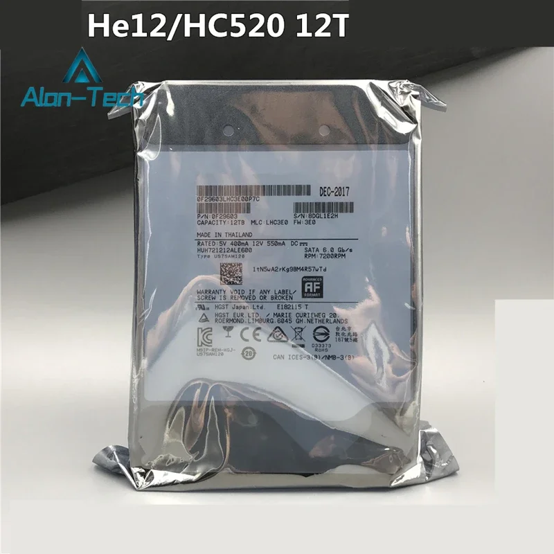 HDD HUH721212ALE601/600  Randomly sent for W-D/H-GST 12TB 3.5 