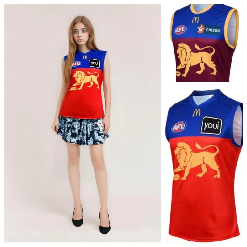 2025 New Wanda Lions 2025 Summer A.F.L Australia Basketball Jersey Men's and Women's Loose Vest Oversized Adult Jersey