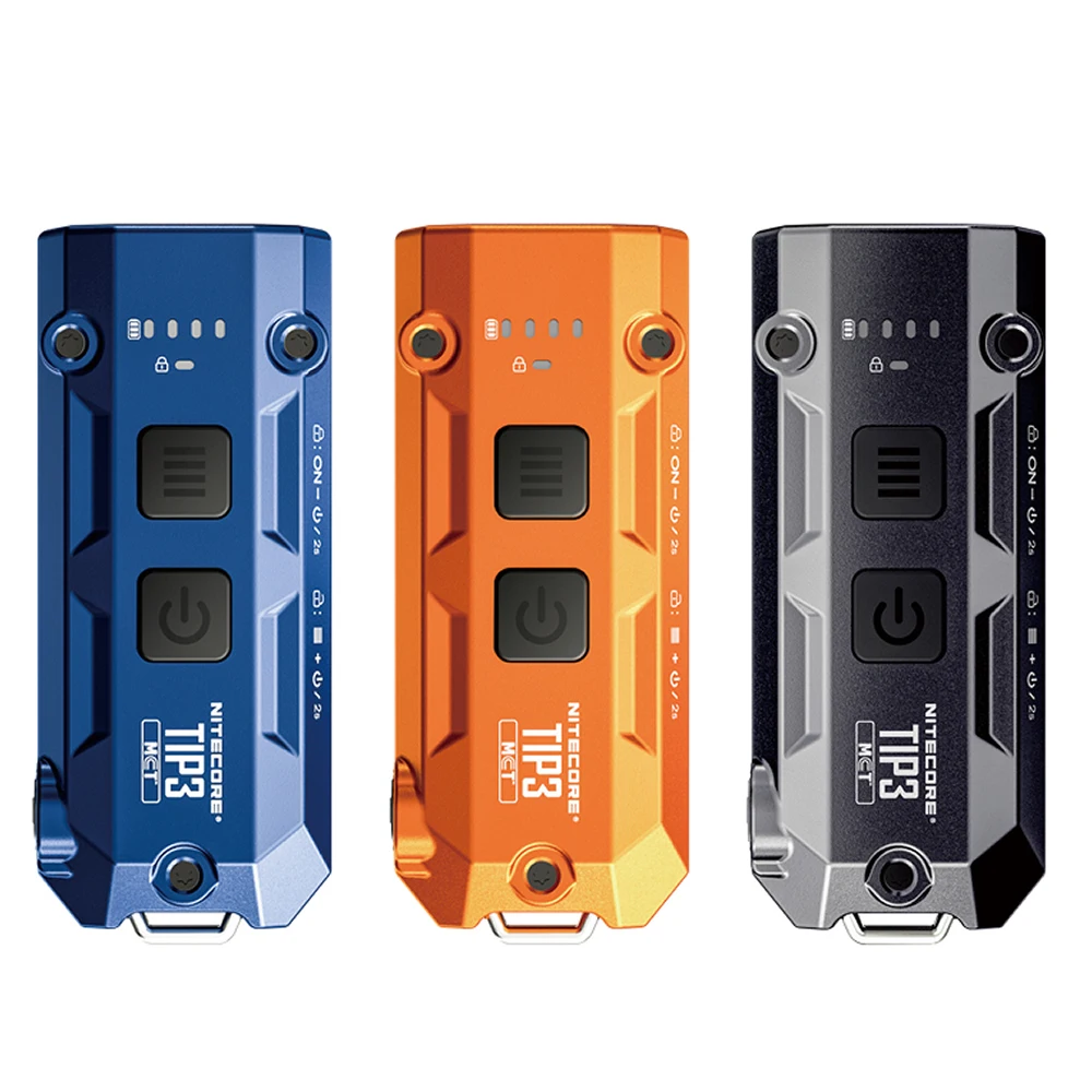 Wholesale NITECORE TIP3 720 Lumens Multiple Color Temperatures Metallic Keychain Light Pocket Flashlight Build-in Li-ion Battery