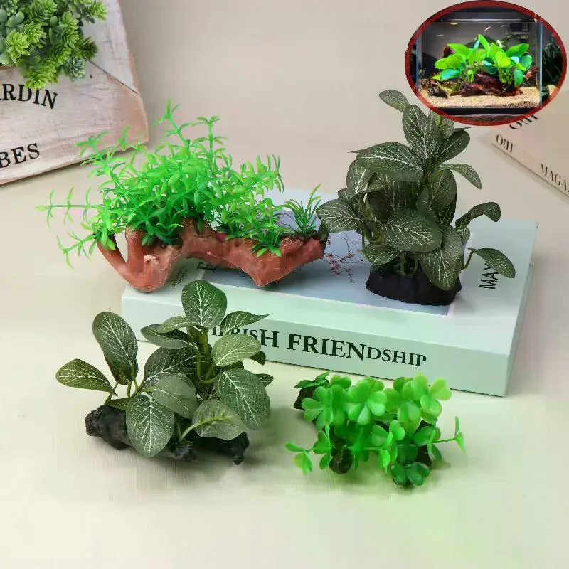Planted Aquarium With Driftwood - Kunstmatige Drijfhout Plant Voor Aquarium Decor