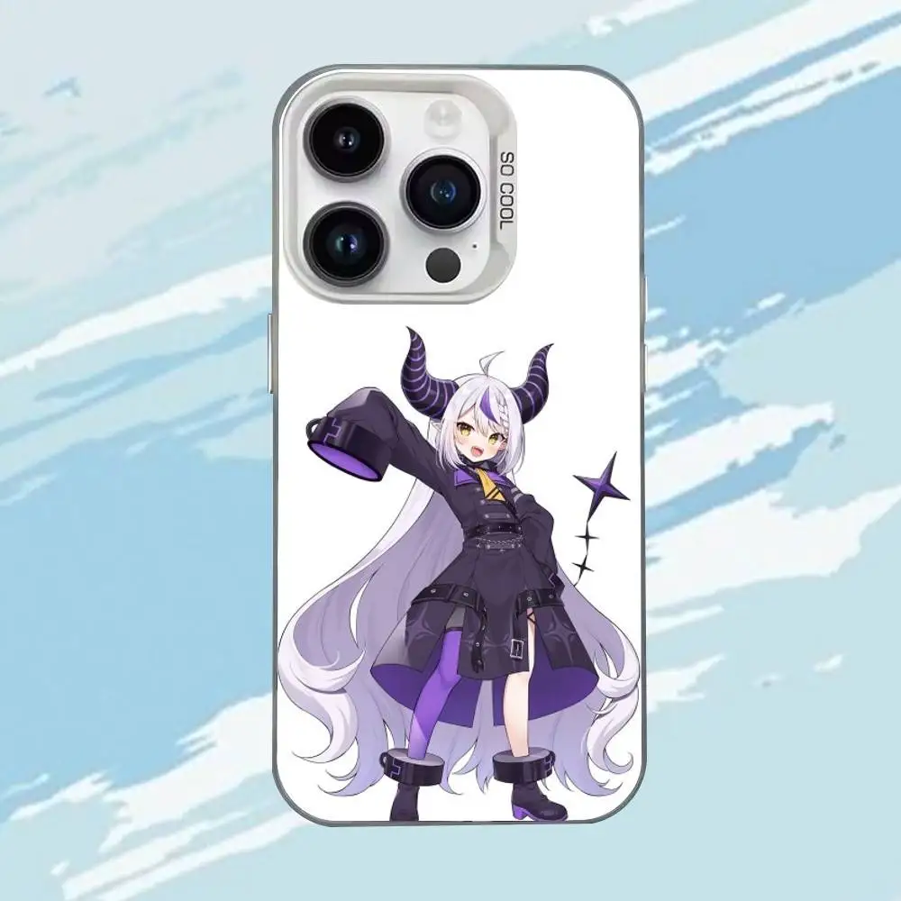 Funda de teléfono HOLOLIVE L-Laplus Darkness para iPhone 17,16,15,14,13,12,11, Mini,Pro,E,MAX, funda blanca mate a prueba de golpes