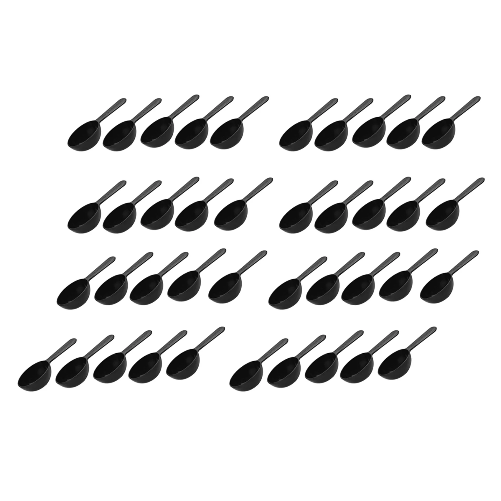 ABZC-40 Pcs Coffee Measuring Spoons Plastic Measuring Tablespoons For Coffee, Tea And Milk Powder Spoons(7G/0.25Oz/Black)