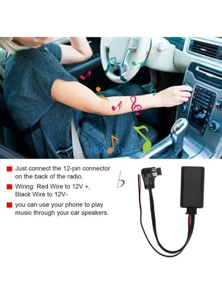 

37JE Car AUX Adapter Support Bluetooth-compatible Connector for P99 P01