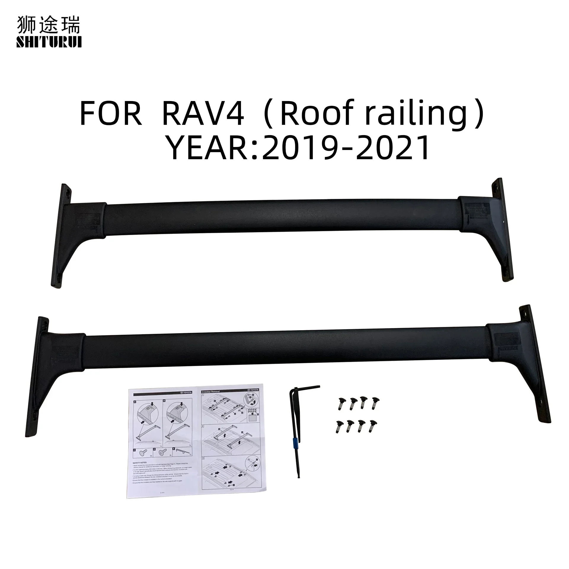 SHITURUI 2Pcs Roof bars For TOYOTA rav4  TRD Off Road 2019-2021 Aluminum Alloy Side Bars Cross Rails Roof Rack Luggage