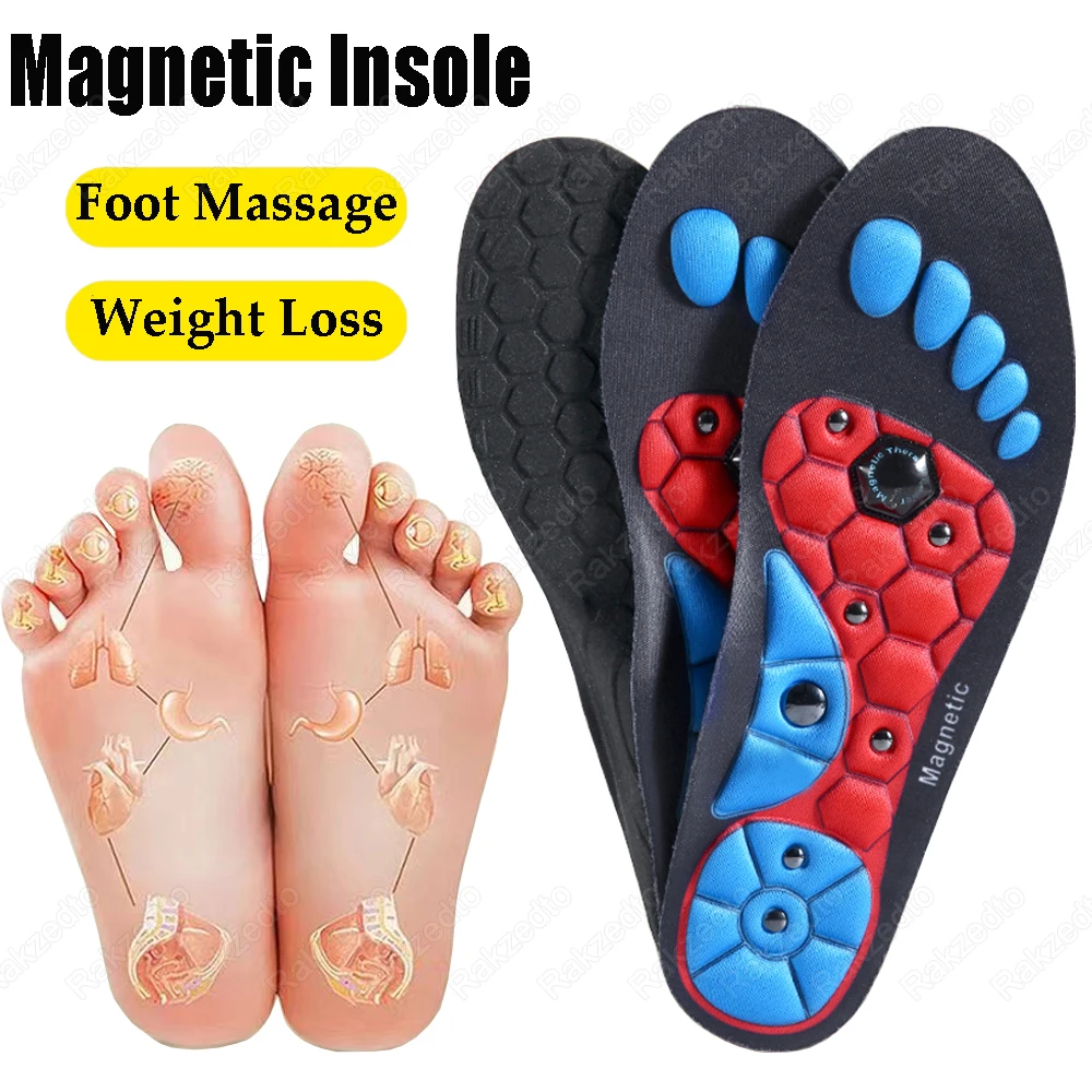 

Premium Magnetic Therapy Massage Insoles for Shoes Man Woman Weight Loss Flat Foot Arch Support Orthopedic Acupressure Insoles