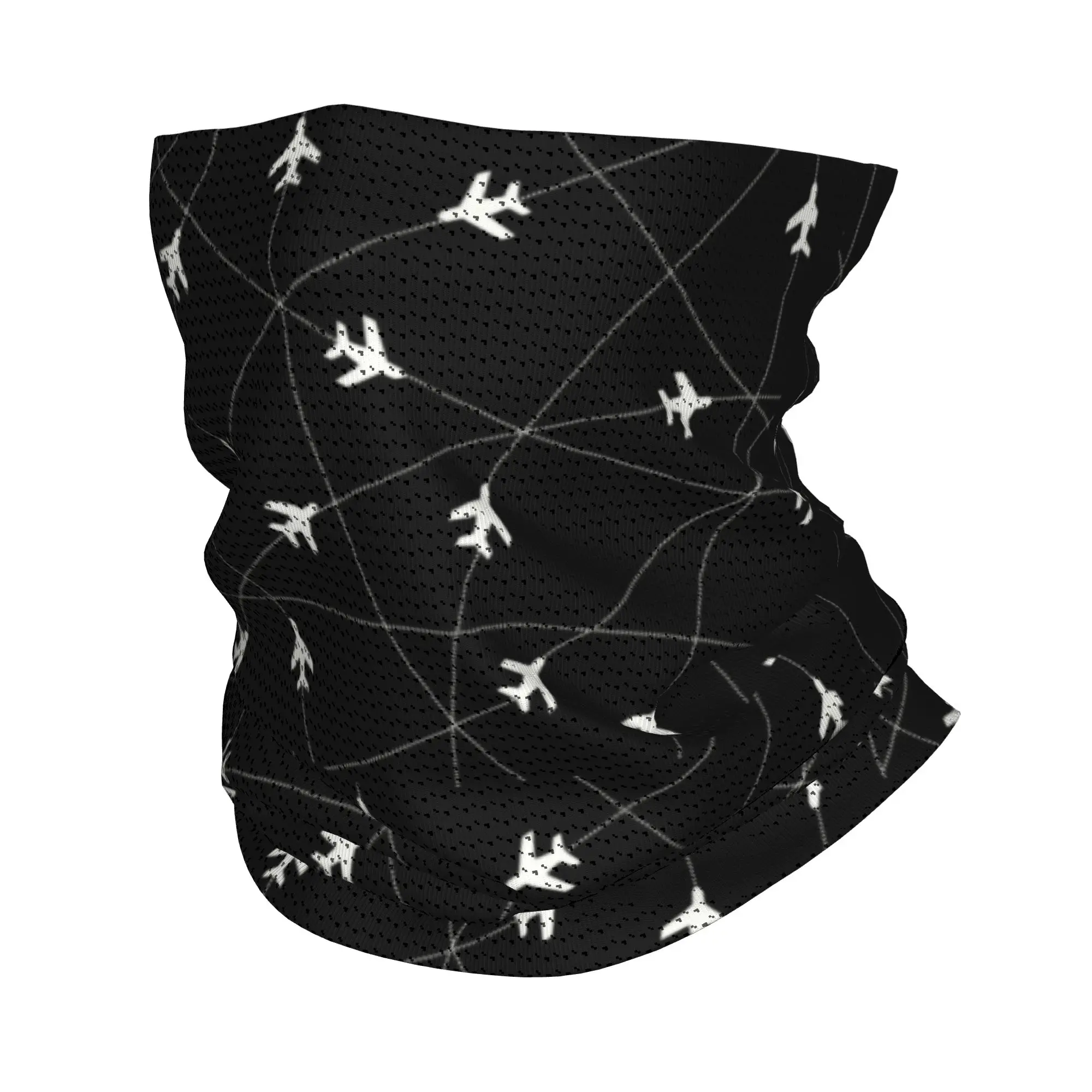 Custom Air Traffic Controllers Bandana Neck Warmer Men Women Winter Ski Hiking Scarf Gaiter Fighter Pilot Aircraft Face Cover