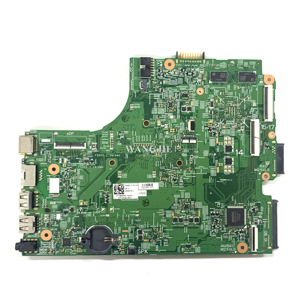 FX3MC CN-066KRV 066KRV For DELL Inspiron 15R 3542 3543 3442 3443 Laptop Motherboard 13269-1 I5-4210U CPU 920M 2G 100% Working