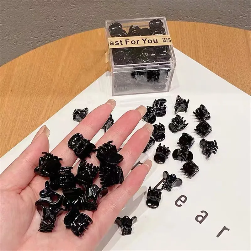 10pcs/set Small Hair Claw Clips for Women Girls Black Brown Transparent Plastic Mini Claws Hairclip Clamp Kid Hair Accessories