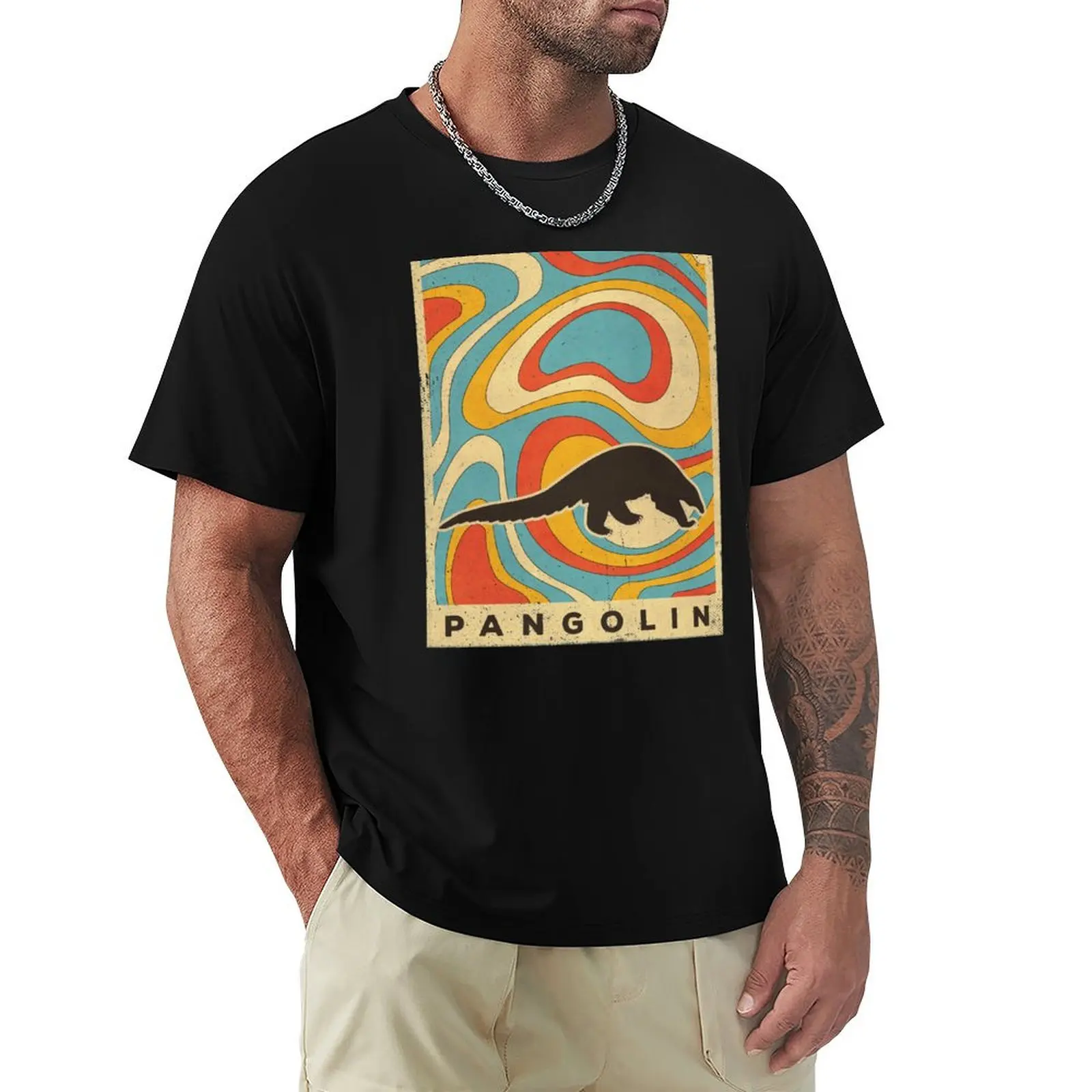 

Pangolin Animal Lover Retro Vintage T-Shirt oversizeds Anime t-shirt summer tops mens graphic t-shirts big and tall