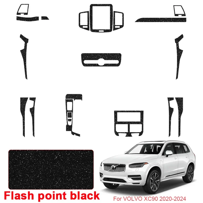 

Автомобильная карбоновая внутренняя наклейка, авто оконная подъемная панель, наклейка для VOLVO XC90 2020-2024, защитная пленка для двери с левым рулем, аксессуар