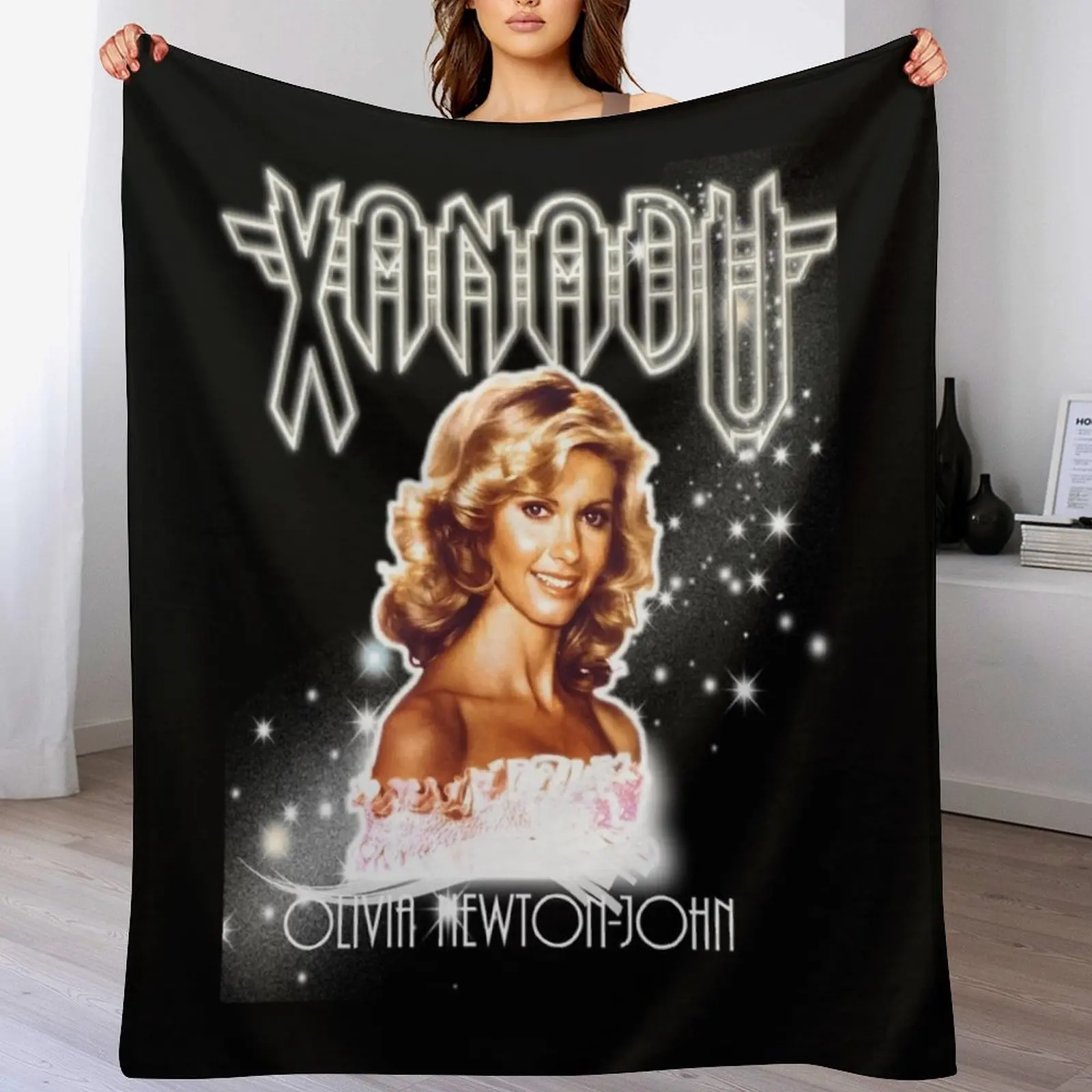 Olivia Newton-John - Xanadu - Million Lights Dancing Classic Throw Blanket