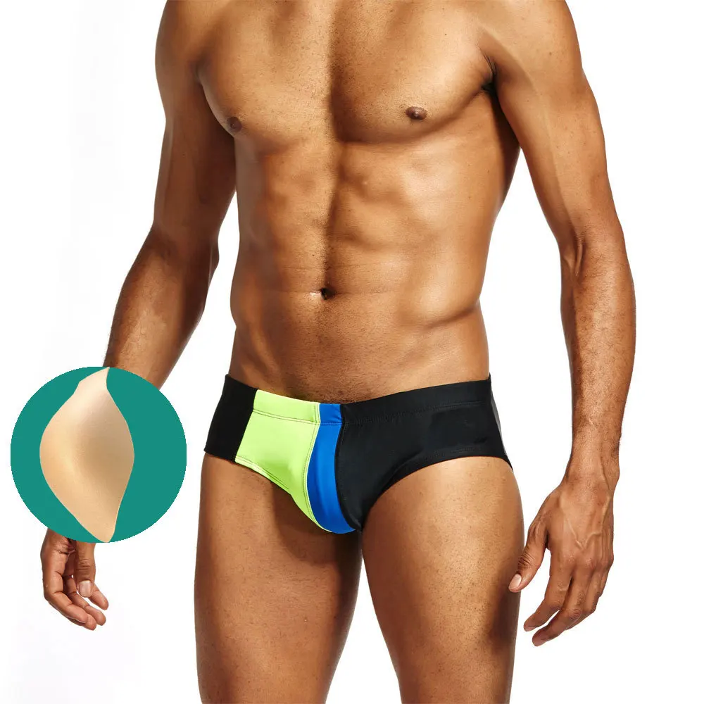 Bañadores estampados con copa y cinturón para hombre, ropa de baño Sexy, convexa en U, Comercio Exterior, novedad