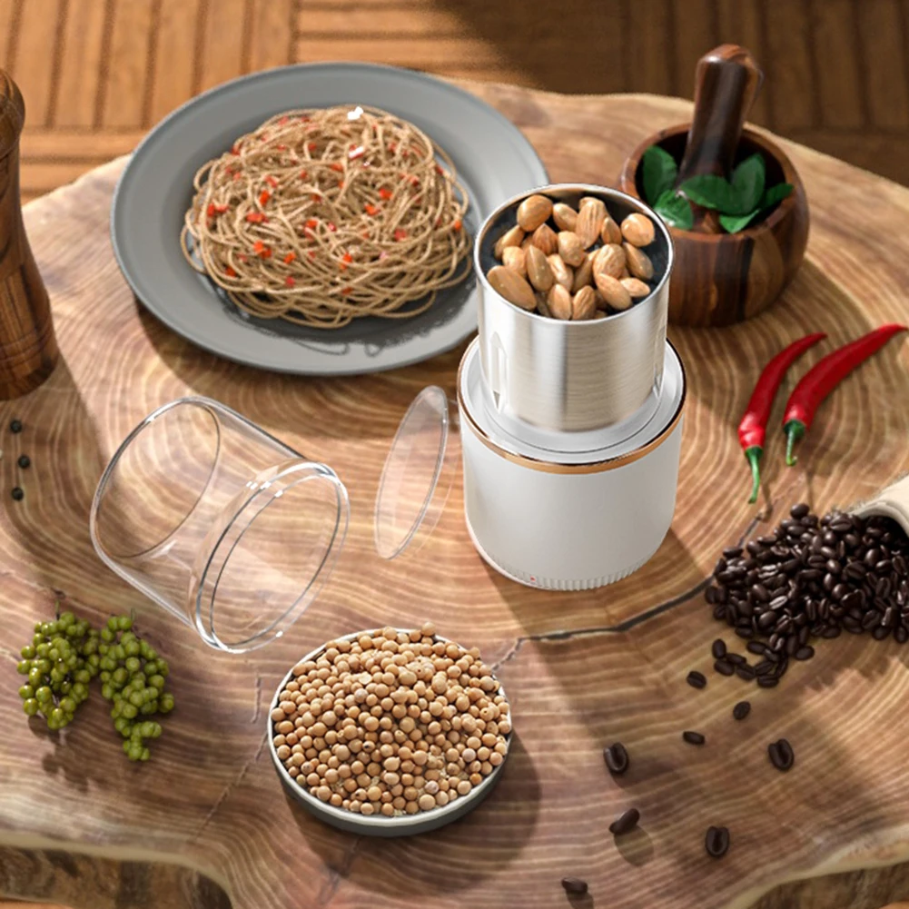 Wet and Dry Dual-Use Electric Coffee Grinder Washable Silent Powerful Beans Grass Herbs Mill Coffee Accessories for Kitchen Home