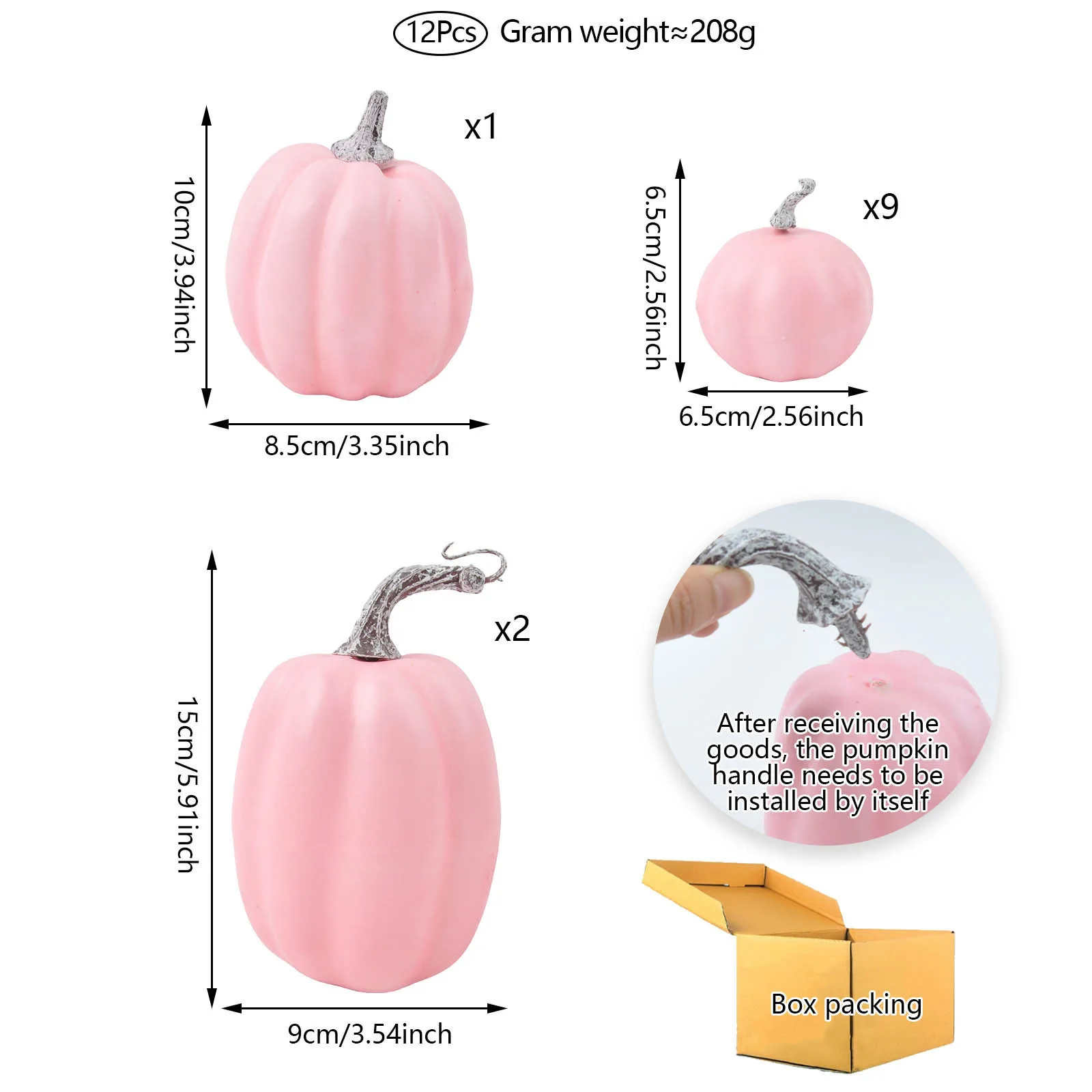 12 Assorted Foam Pumpkins for Autumn Table Settings Mantel Groupings and Tiered Tray Displays with Balanced Proportion Variety
