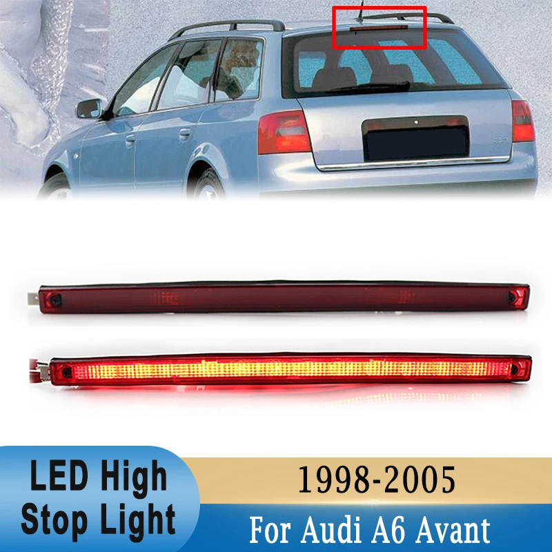 

Задний 3-й светодиодный стоп-сигнал с высоким креплением, задний дополнительный стоп-сигнал, красный фонарь для Audi A6 Avant Allroad Quattro Wagon 1998-2005 гг.