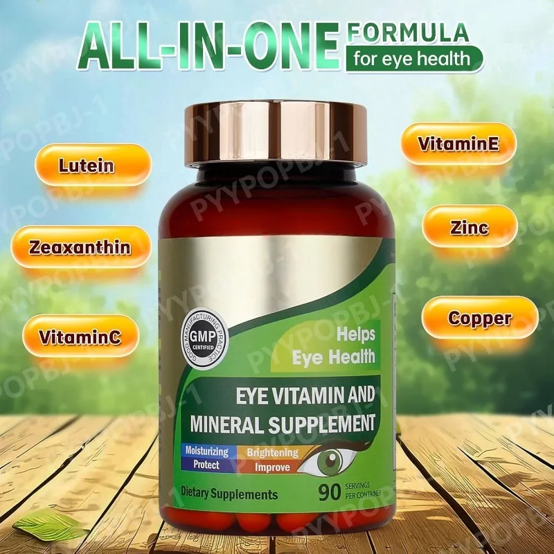 

Lutein Eye Vitamin Capsules with Vitamins and Minerals Daily Eyes Nutrient Support Protect Eye Health Alleviate Discomfort