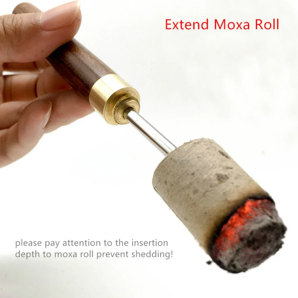 Moxa Roller Stick Moxa Roll Extender Awl Moxa Cone Roller Accupuncture Moxibustion Therapy Burner Device Ignite Tool