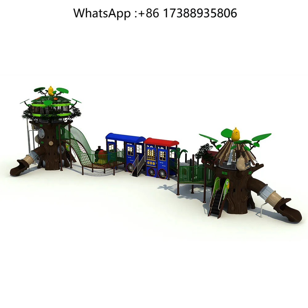ZZRS Forest Secret Environment Series Combo Slide Little Doctor Adventure Outdoor Playground Equipment for Garden Public Space