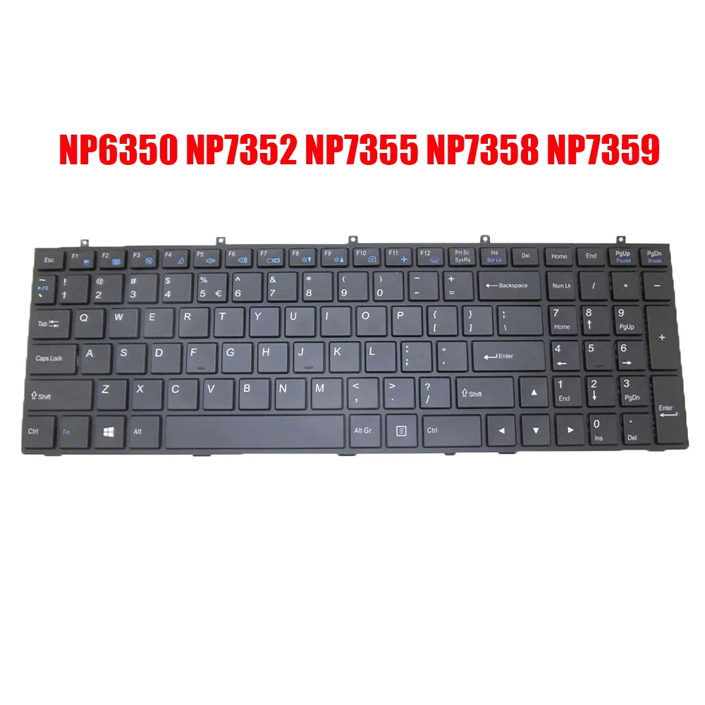 

English US Laptop Keyboard For Sager NP6350 NP7352 NP7355 NP7358 NP7359 W350ETQ W350ST W350SS W355SDQ Black With Backlit New