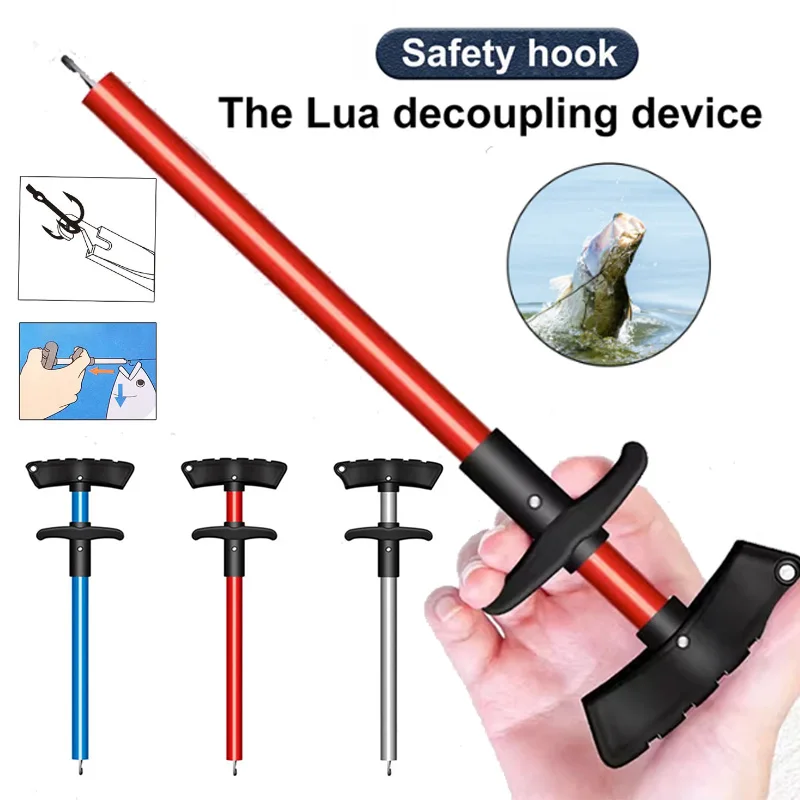 1pcs Fishing Hook Remover Tool Fishing Lure Remover Aluminum Tube Hook Detacher Portable Fish Hook Out Extractor 3 Colors