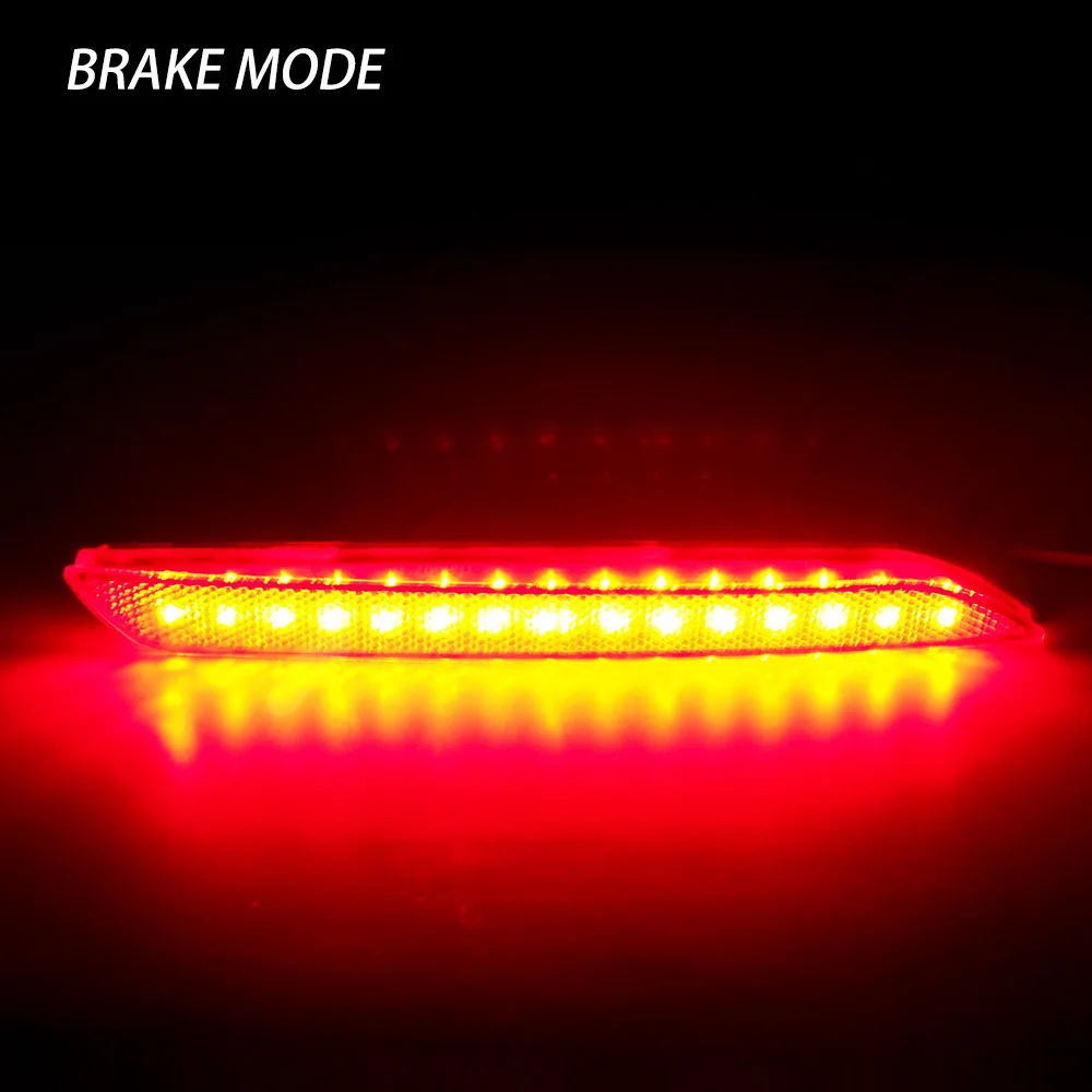 1 set Rear Bumper Lamp led Brake light For Honda Fit Jazz 2011 2012 2013 Running light Dynamic turn light